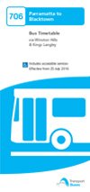 Route 706 Timetable