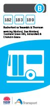 Route 181/183/186 Timetable